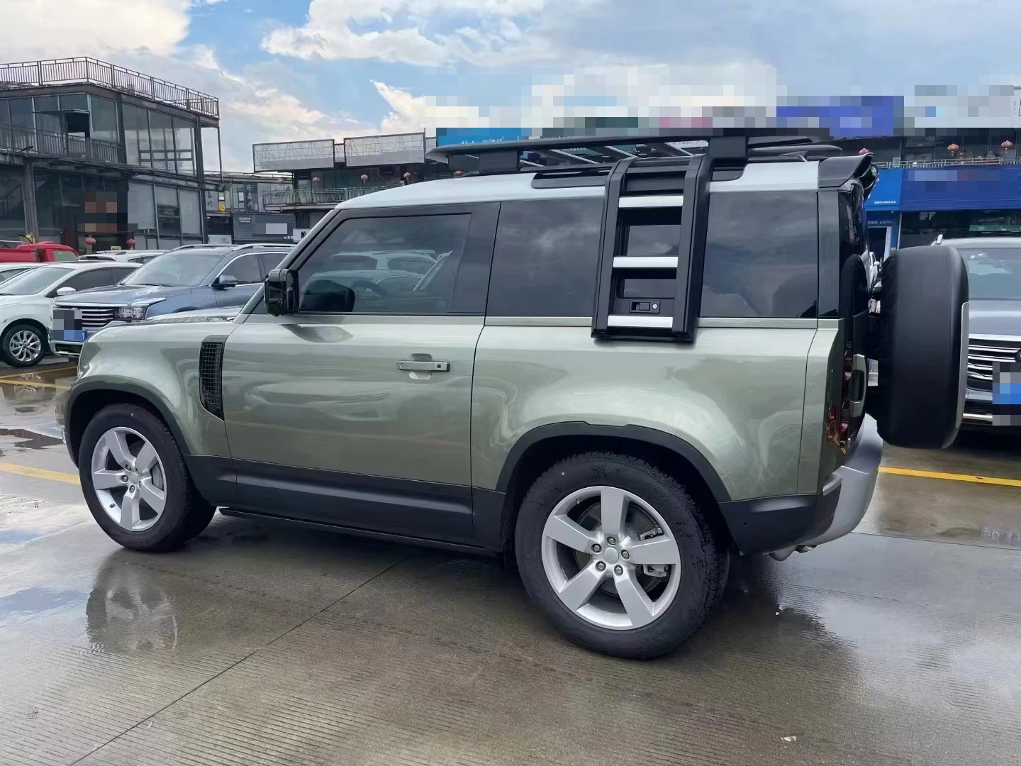 Car Roof Racks Cargo  Defender 90 110  Accessories Roof Luggage Basket Side Ladder